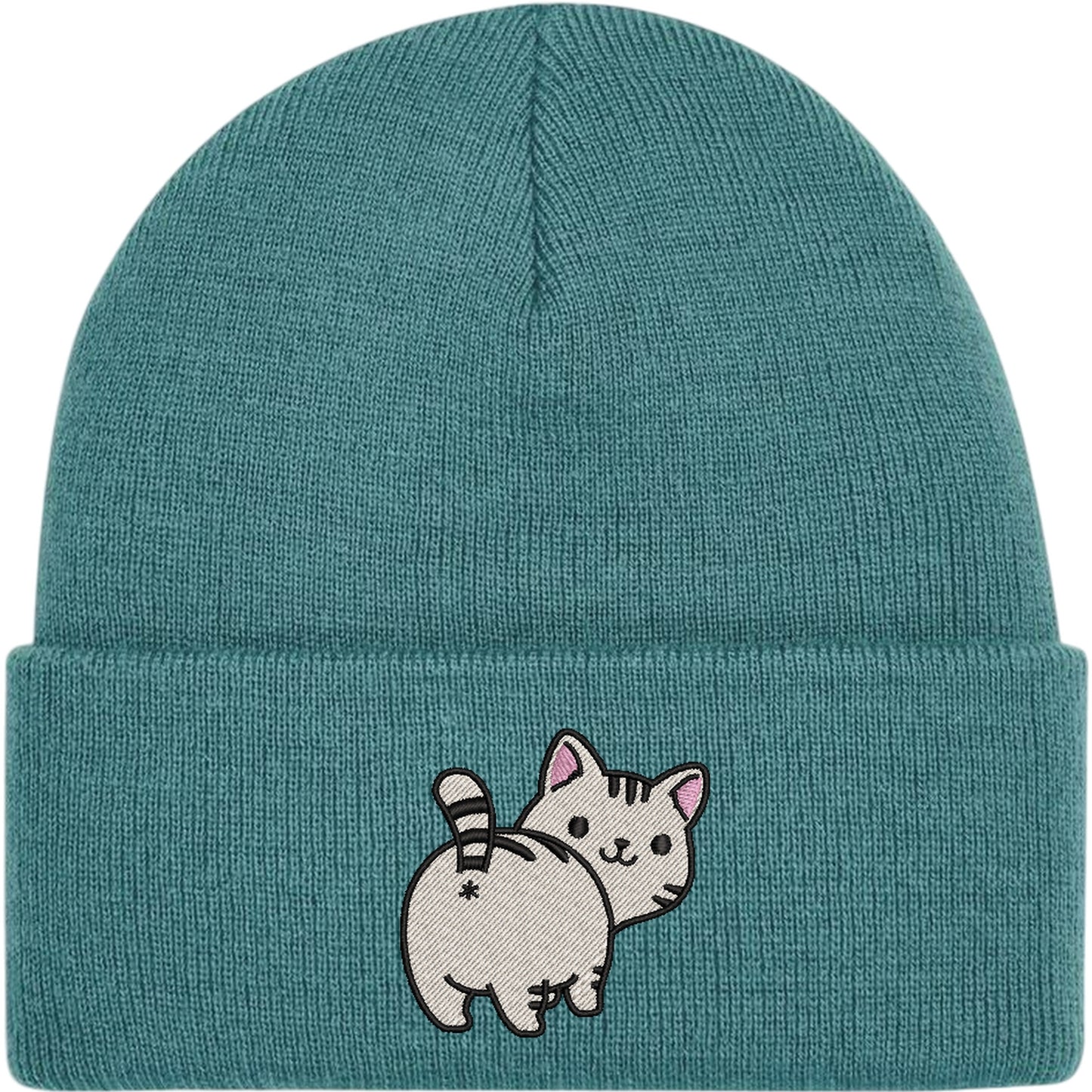 Booty Cat Embroidered Beanie Hat
