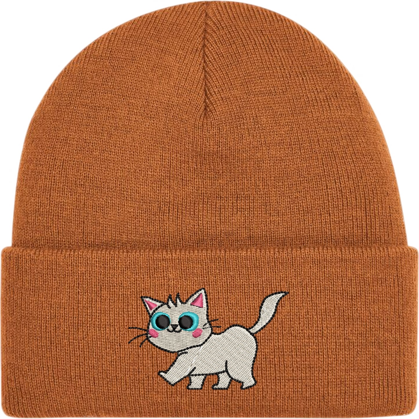 Cartoon Cat 1 Embroidered Beanie Hat