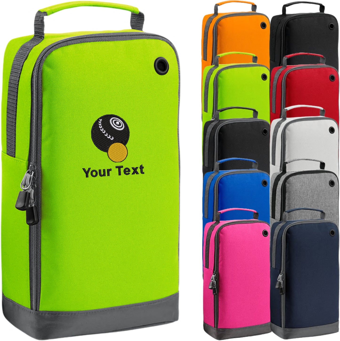 Bowls Logo 3 Personalised Embroidered Shoe Bag