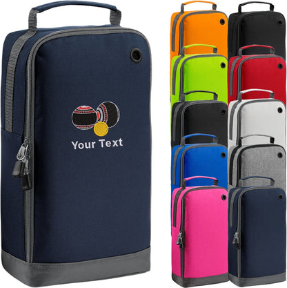 Bowls Logo 4 Personalised Embroidered Shoe Bag