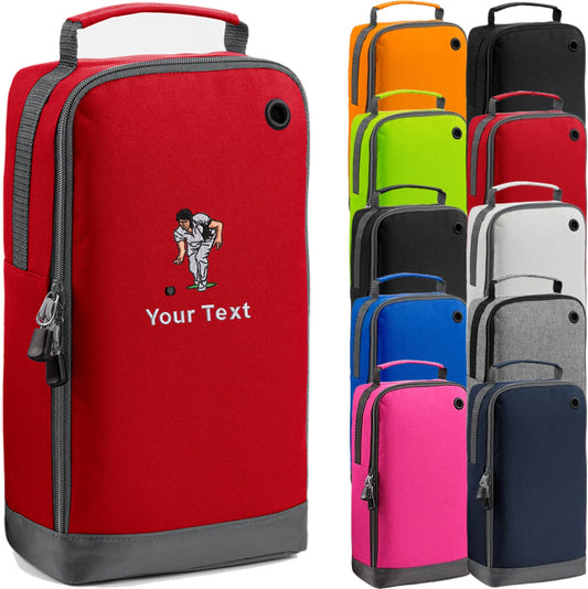 Bowls Man Personalised Embroidered Shoe Bag