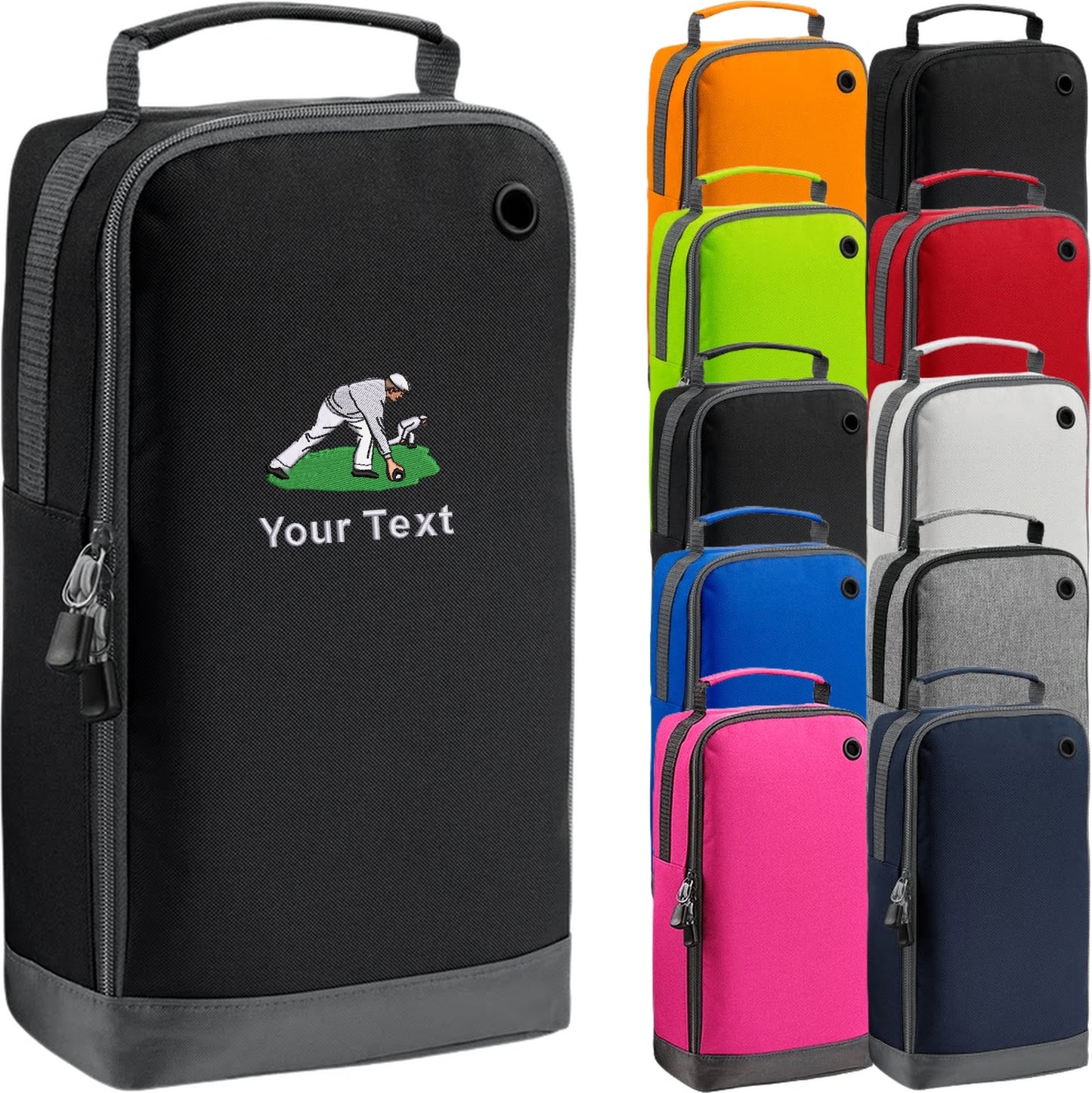 Bowls Men Personalised Embroidered Shoe Bag