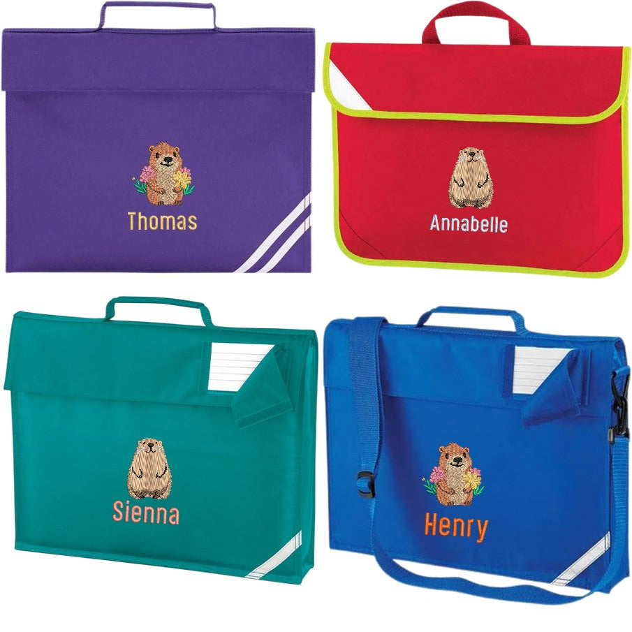 Capybara Personalised Embroidered Book Bag