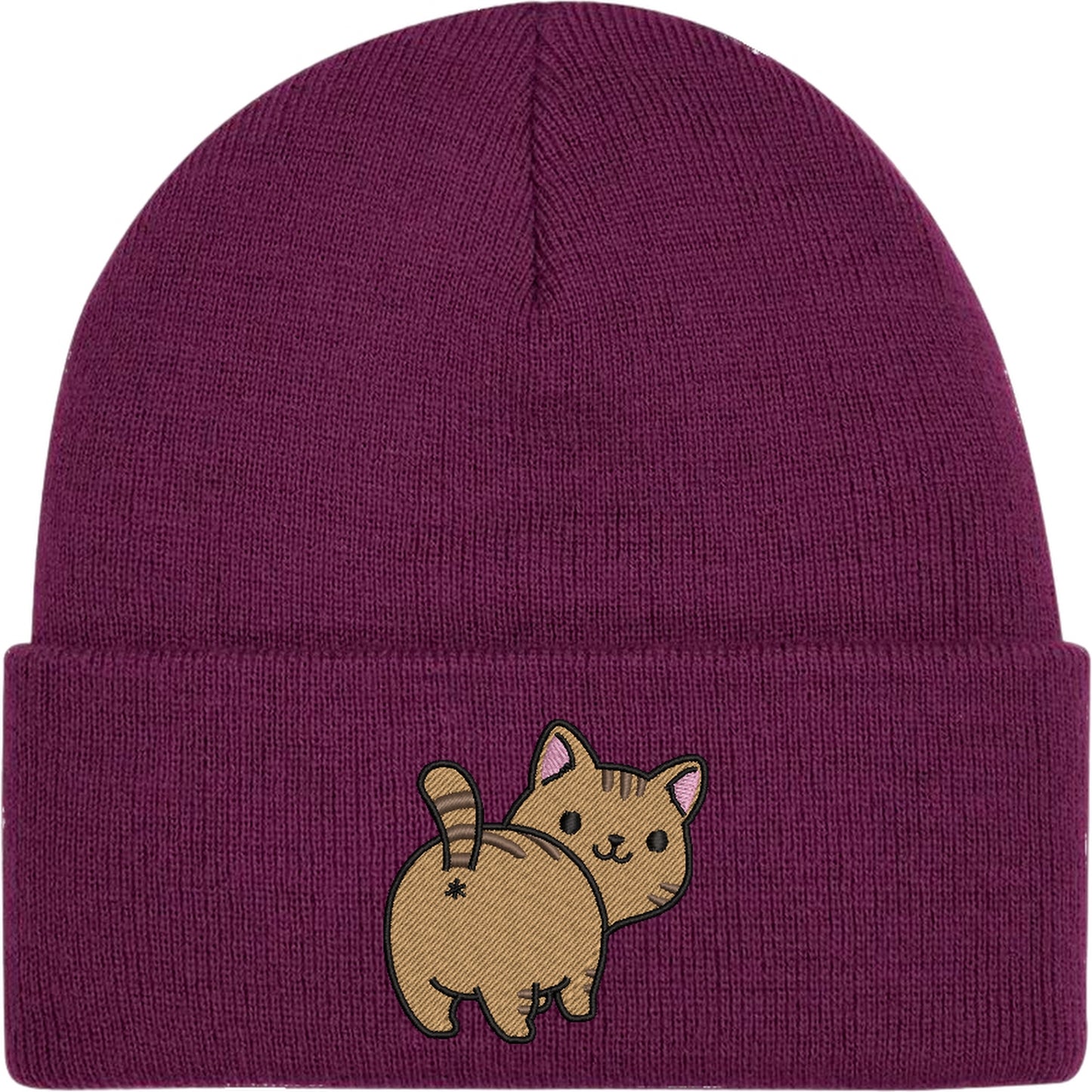Booty Cat Embroidered Beanie Hat