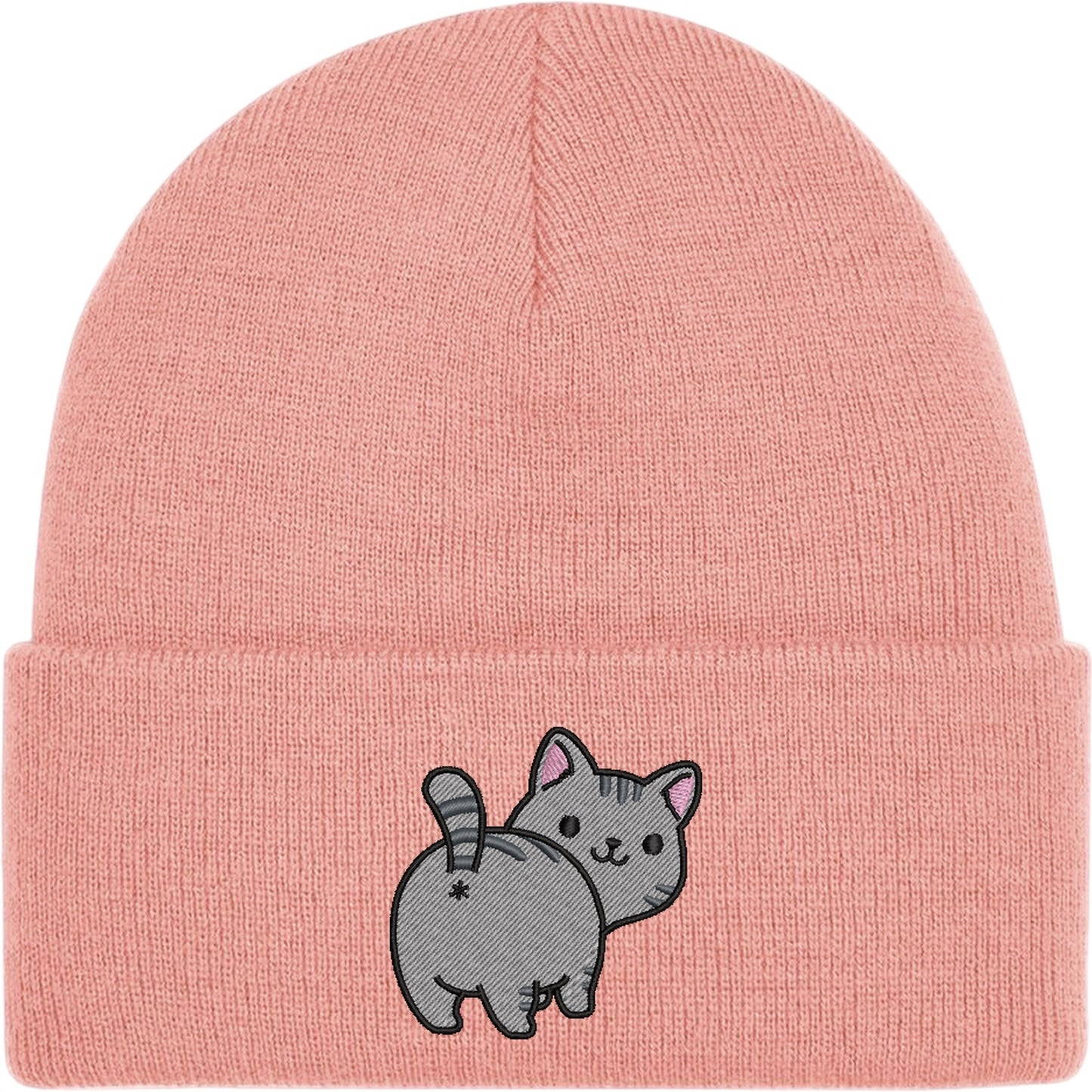 Booty Cat Embroidered Beanie Hat