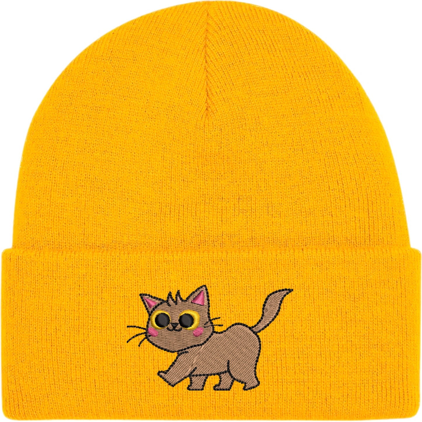 Cartoon Cat 1 Embroidered Beanie Hat