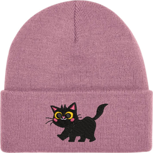 Cartoon Cat 1 Embroidered Beanie Hat