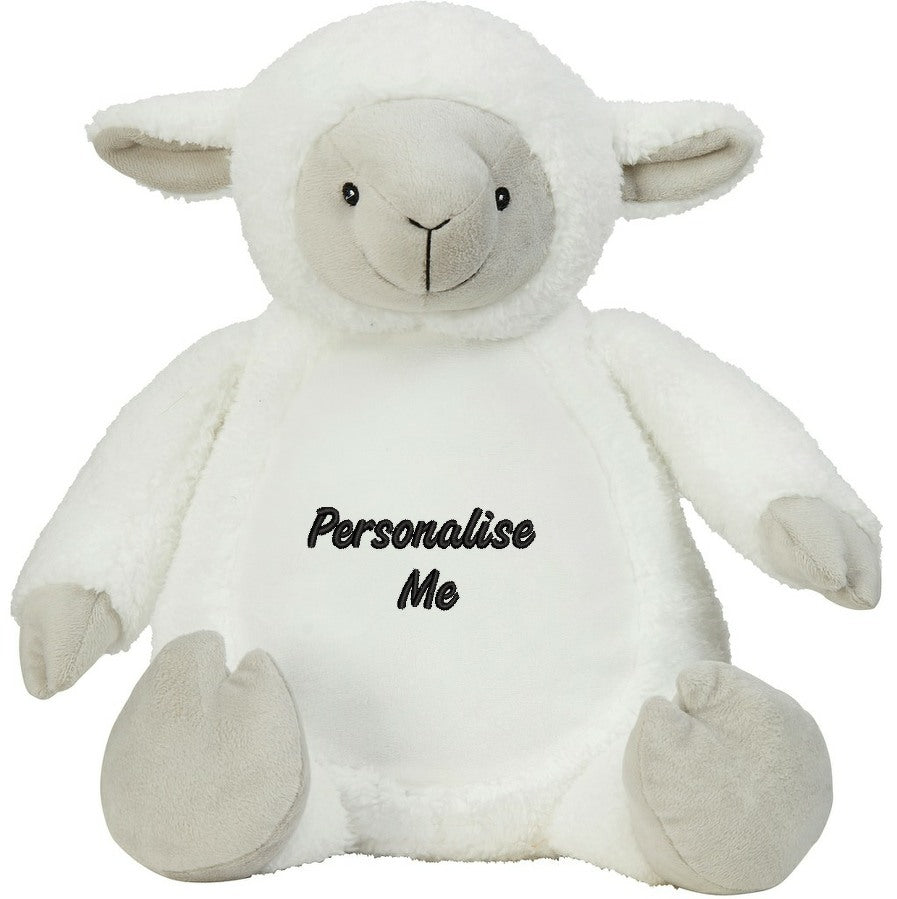 Personalised Embroidered Mumbles Lamb Soft Toy