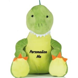 Personalised Embroidered Mumbles Dinosaur Soft Toy