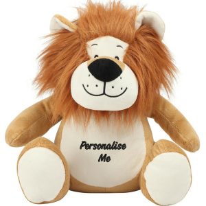 Personalised Embroidered Mumbles Lion Soft Toy