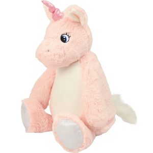 Alternative view of Personalised Embroidered Mumbles Pink Unicorn Soft Toy