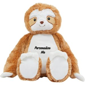 Personalised Embroidered Mumbles Sloth Soft Toy