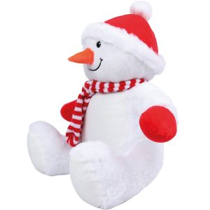 Alternative view of Personalised Embroidered Mumbles Snowman Soft Toy