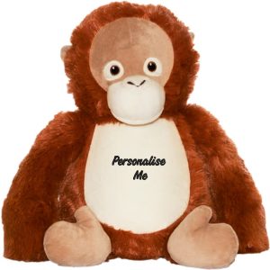 Personalised Embroidered Orangutan Soft Toy