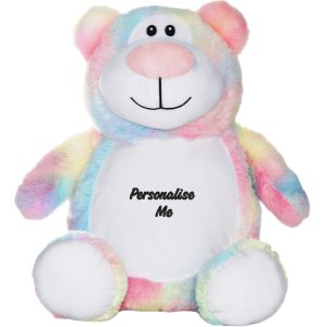 Personalised Embroidered Pastel Teddy Bear Soft Toy
