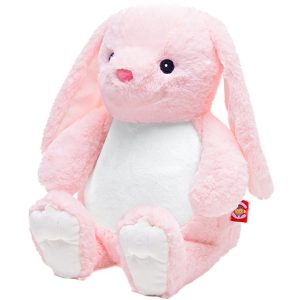 Alternative view of Personalised Embroidered Pink Rabbit Soft Toy