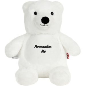 Personalised Embroidered Polar Bear Soft Toy