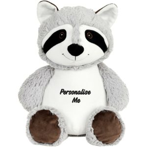 Personalised Embroidered Racoon Soft Toy