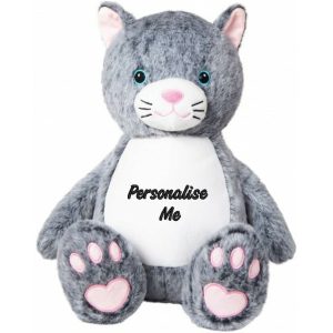 Personalised Embroidered Tummi Cat Soft Toy