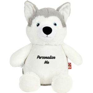 Personalised Embroidered Wolf Soft Toy