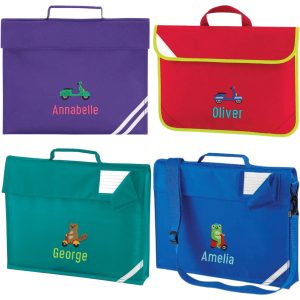 Personalised Embroidered Scooter Book Bag