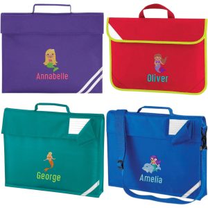 Personalised Embroidered Mermaid Book Bag