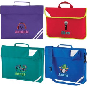 Personalised Embroidered Music Book Bag