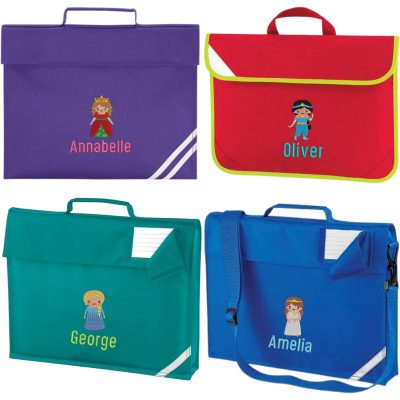Personalised Embroidered Princess Book Bag